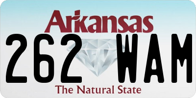AR license plate 262WAM