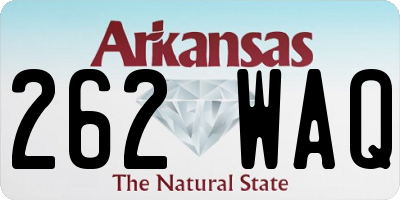 AR license plate 262WAQ