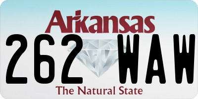 AR license plate 262WAW