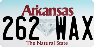 AR license plate 262WAX