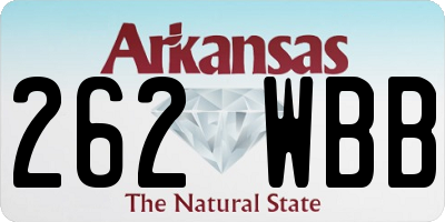 AR license plate 262WBB