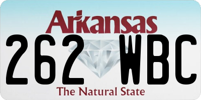 AR license plate 262WBC