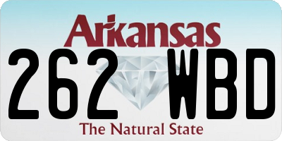 AR license plate 262WBD
