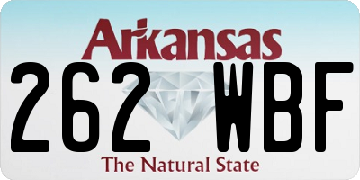 AR license plate 262WBF