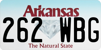 AR license plate 262WBG