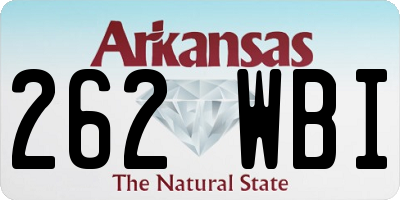 AR license plate 262WBI