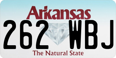AR license plate 262WBJ