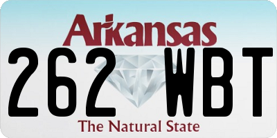 AR license plate 262WBT