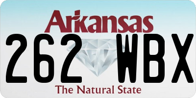 AR license plate 262WBX