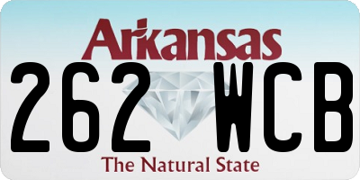 AR license plate 262WCB