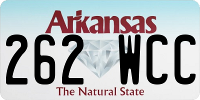 AR license plate 262WCC