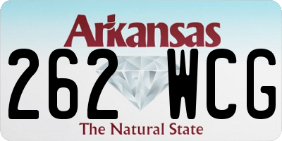 AR license plate 262WCG