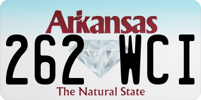 AR license plate 262WCI