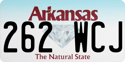 AR license plate 262WCJ