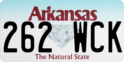 AR license plate 262WCK