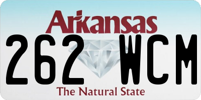 AR license plate 262WCM