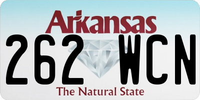 AR license plate 262WCN