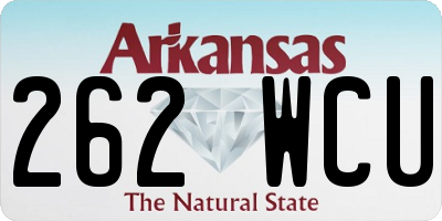 AR license plate 262WCU