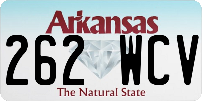 AR license plate 262WCV