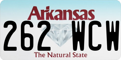 AR license plate 262WCW