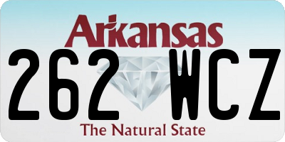 AR license plate 262WCZ