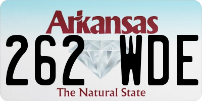 AR license plate 262WDE