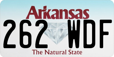 AR license plate 262WDF