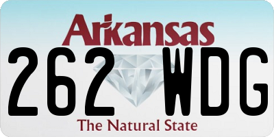 AR license plate 262WDG