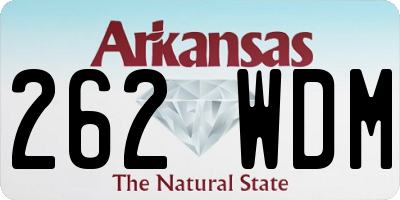 AR license plate 262WDM