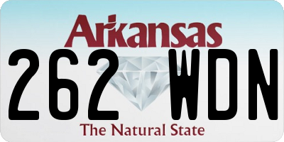 AR license plate 262WDN