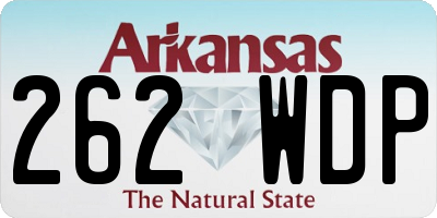 AR license plate 262WDP