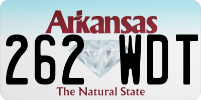 AR license plate 262WDT