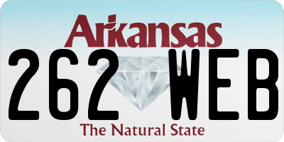 AR license plate 262WEB