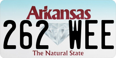 AR license plate 262WEE