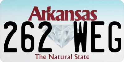 AR license plate 262WEG