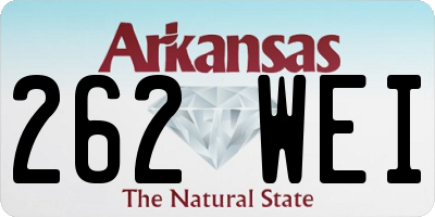AR license plate 262WEI