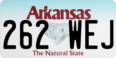 AR license plate 262WEJ