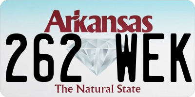 AR license plate 262WEK