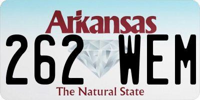 AR license plate 262WEM