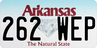 AR license plate 262WEP
