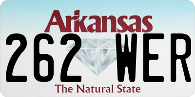 AR license plate 262WER
