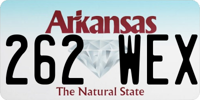AR license plate 262WEX
