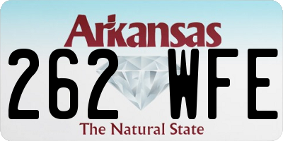AR license plate 262WFE