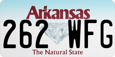 AR license plate 262WFG