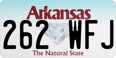 AR license plate 262WFJ