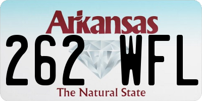AR license plate 262WFL