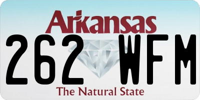 AR license plate 262WFM