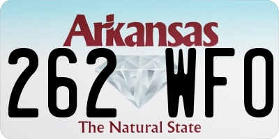 AR license plate 262WFO