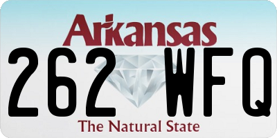 AR license plate 262WFQ