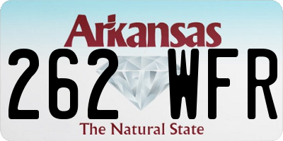 AR license plate 262WFR